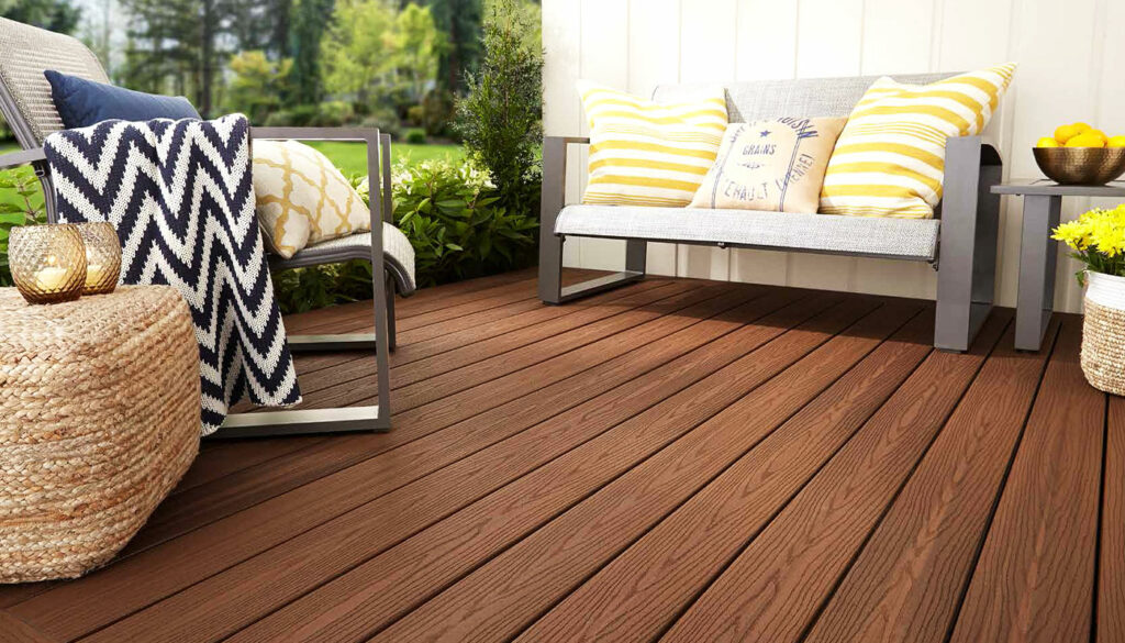 outdoor deck with outdoor furniture